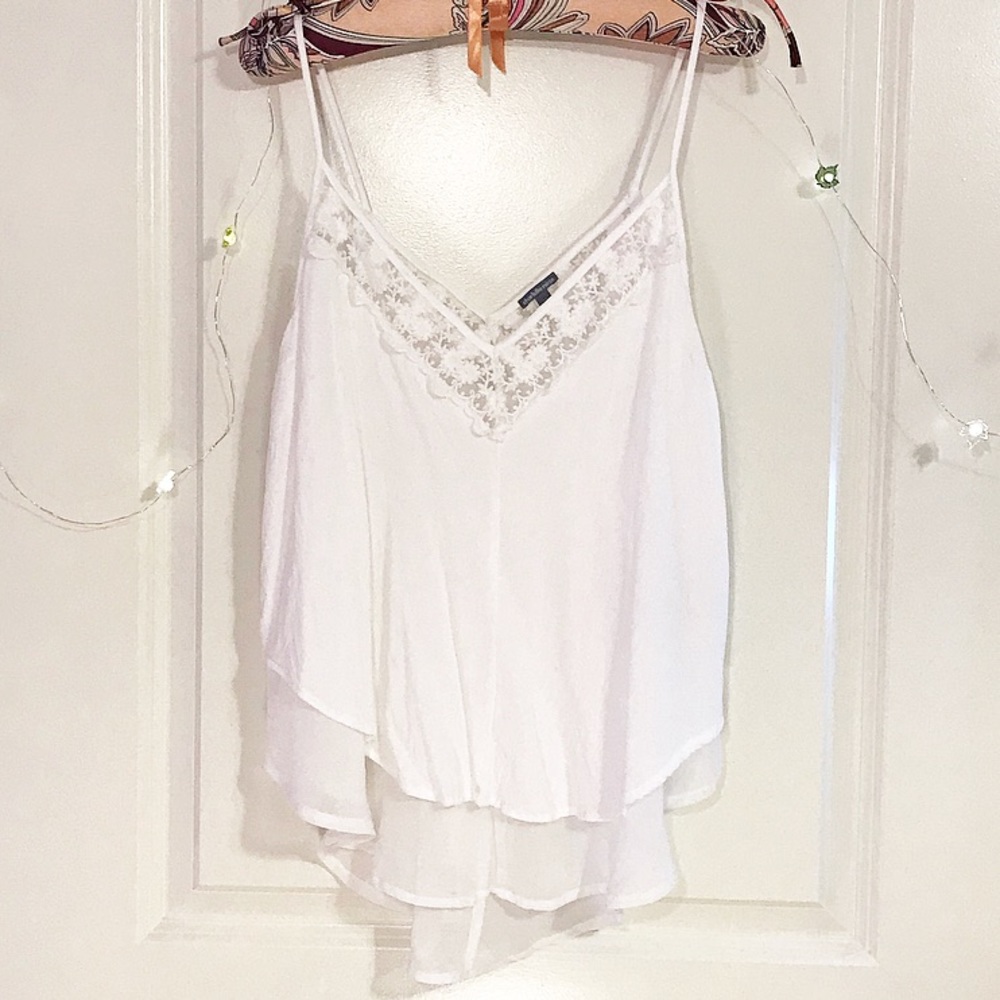 CHARLOTTE RUSSE Delicate White Flowing Top